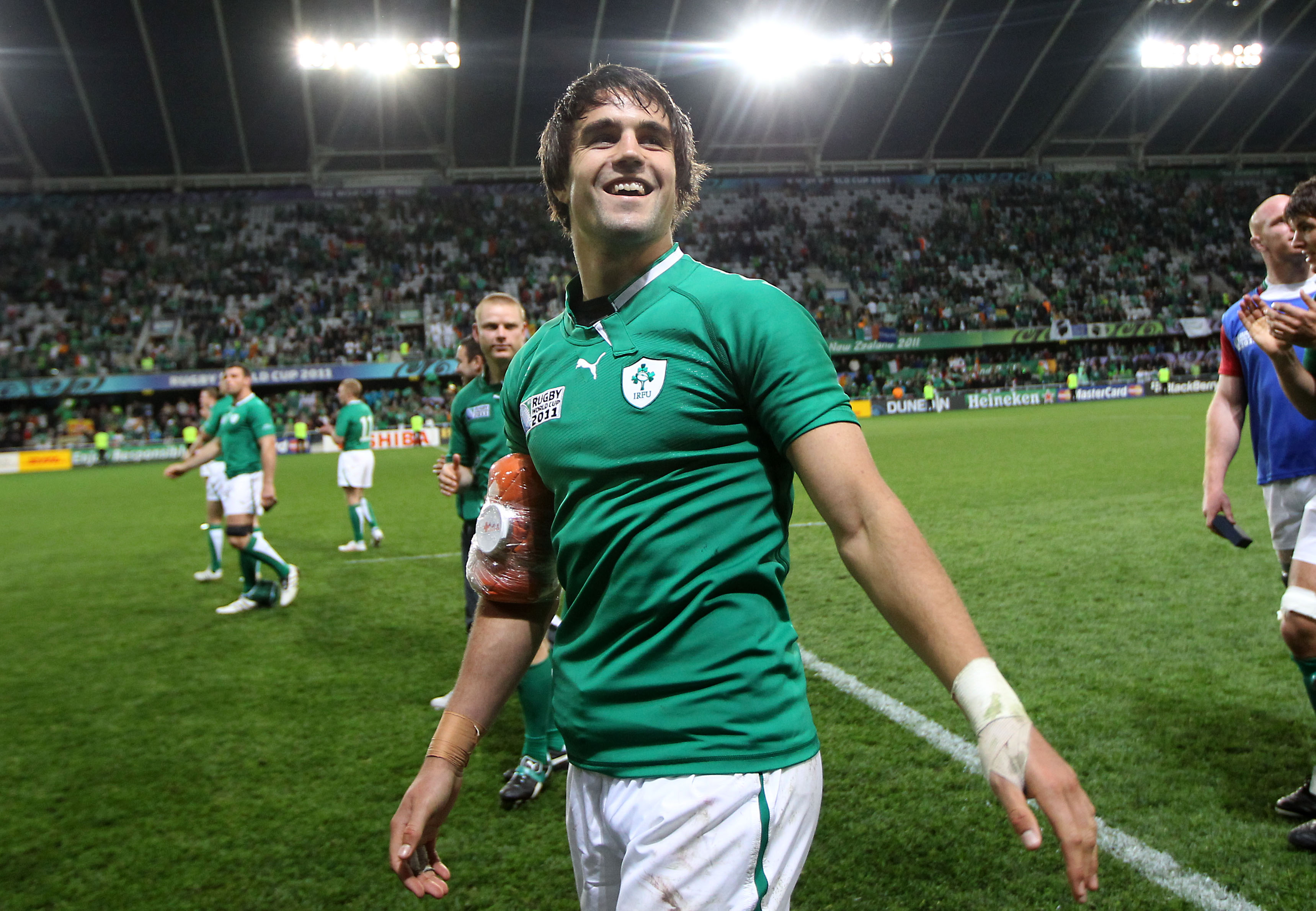 2011 Rugby World Cup 2/10/2011 Ireland Conor Murray celebrates after the match Mandatory Credit ©INPHO/Billy Stickland