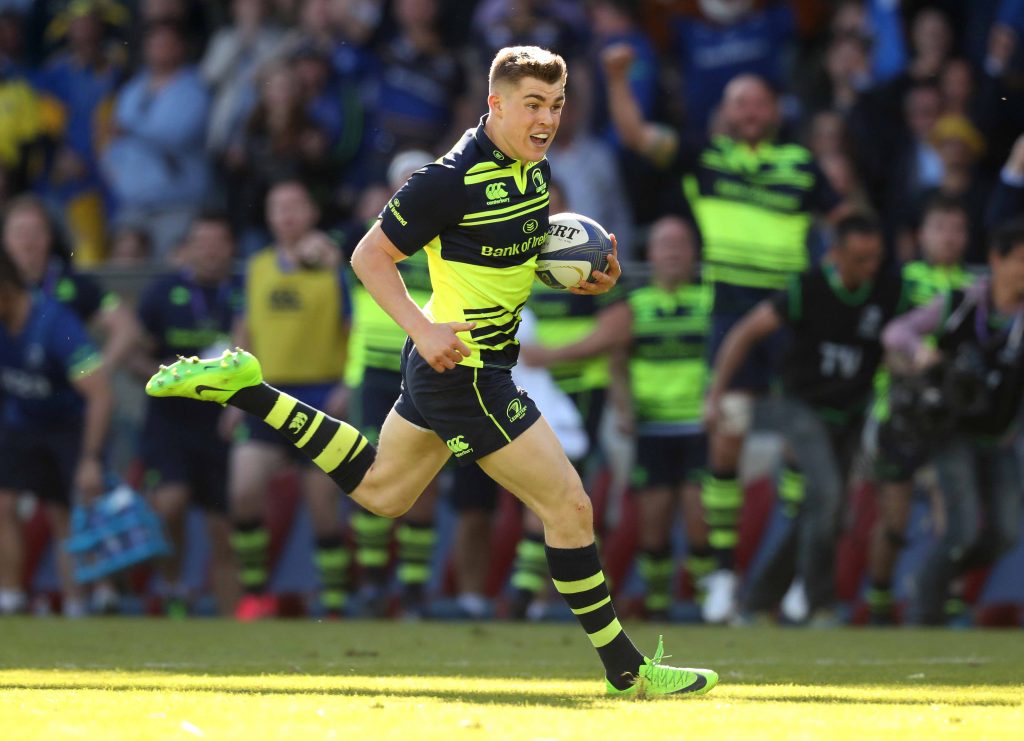European Rugby Champions Cup Semi-Final, Stade de Gerland, Lyon 23/4/2017 ASM Clermont Auvergne vs Leinster LeinsterÕs Garry Ringrose runs in a try Mandatory Credit ©INPHO/Billy Stickland