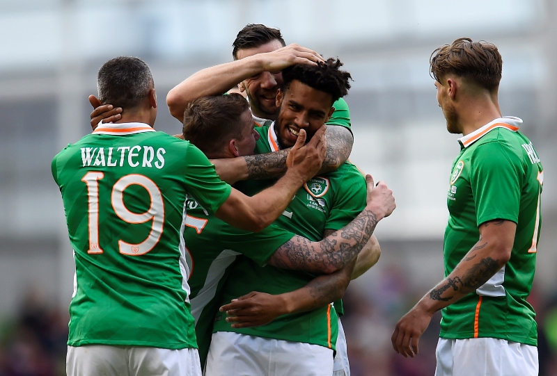Cyrus Christie celebrates his goal at the weekend