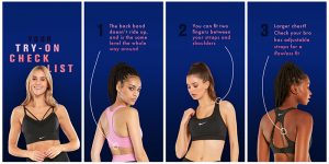 find the right size sports bra check list